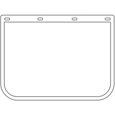 Mudflap - 24" Wide x 18" High - Plain White